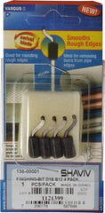 Shaviv - 5 Piece High Speed Steel Blade Hand Deburring Tool Set - B10 Blades, For Hole Edge, Straight Edge - Apex Tool & Supply