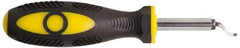 Shaviv - 2 Piece High Speed Steel Blade Hand Deburring Tool Set - B10 Blades, For Hole Edge, Straight Edge - Apex Tool & Supply