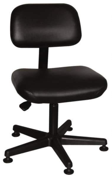 Bevco - Pneumatic Height Adjustable Chair - Vinyl Seat, Black - Apex Tool & Supply