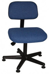 Bevco - Pneumatic Height Adjustable Chair - Cloth Seat, Navy Blue - Apex Tool & Supply