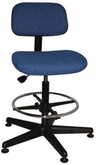 Bevco - Pneumatic Height Adjustable Chair - Cloth Seat, Navy Blue - Apex Tool & Supply
