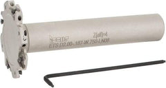 Iscar - Shank Connection, 3/16" Cutting Width, 5/8" Depth of Cut, 2" Cutter Diam, 4 Tooth Indexable Slotting Cutter - 3/4" Shank Diam, ETS-LN08 Toolholder, LNET Insert, Right Hand Cutting Direction - Apex Tool & Supply