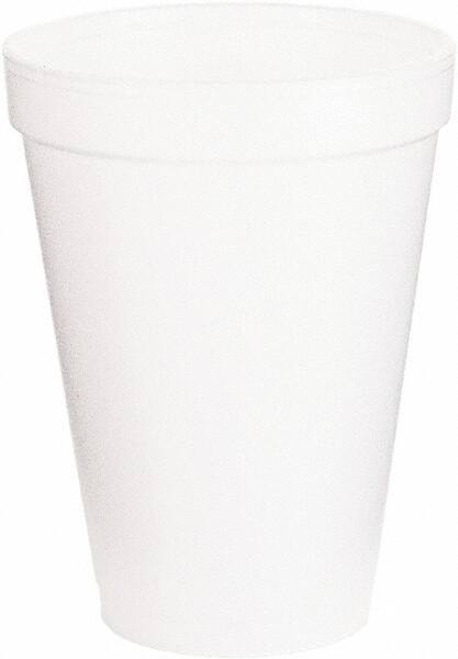 DART - Foam Drink Cups, 12 oz, 1000/Carton - White - Apex Tool & Supply