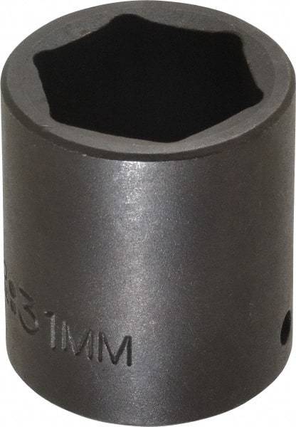 Proto - 1/2" Drive 31mm Standard Impact Socket - 6 Points, 2" OAL - Apex Tool & Supply