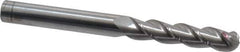 Accupro - 3/8" Diam, 1-3/4" LOC, 3 Flute Solid Carbide Ball End Mill - Uncoated, Single End, 4" OAL, 3/8" Shank Diam, Spiral Flute - Apex Tool & Supply