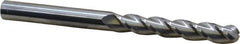Accupro - 1/2" Diam, 3" LOC, 3 Flute Solid Carbide Ball End Mill - Uncoated, Single End, 6" OAL, 1/2" Shank Diam, Spiral Flute - Apex Tool & Supply