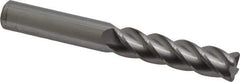 Accupro - 1/2", 4 Flute, Single End, Solid Carbide, 0.06" Corner Radius End Mill - 4" OAL, 40° Helix, Right Hand Flute, 2" LOC, Right Hand Cut - Apex Tool & Supply