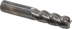 Accupro - 1", 4 Flute, Single End, Solid Carbide, 1/8" Corner Radius End Mill - 6" OAL, 40° Helix, Right Hand Flute, 3" LOC, Right Hand Cut - Apex Tool & Supply