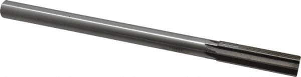 Interstate - 0.632" High Speed Steel Chucking Reamer - Straight Flute, 9/16" Straight Shank, 2-1/4" Flute Length, 9" OAL - Apex Tool & Supply