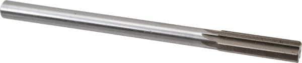 Interstate - 0.634" High Speed Steel Chucking Reamer - Straight Flute, 9/16" Straight Shank, 2-1/4" Flute Length, 9" OAL - Apex Tool & Supply