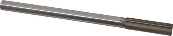 Interstate - 0.65" High Speed Steel Chucking Reamer - Straight Flute, 9/16" Straight Shank, 2-1/4" Flute Length, 9" OAL - Apex Tool & Supply