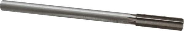 Interstate - 0.665" High Speed Steel Chucking Reamer - Straight Flute, 9/16" Straight Shank, 2-1/4" Flute Length, 9" OAL - Apex Tool & Supply