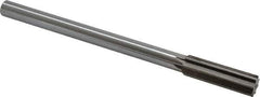 Interstate - 0.697" High Speed Steel Chucking Reamer - Straight Flute, 9/16" Straight Shank, 2-1/4" Flute Length, 9" OAL - Apex Tool & Supply