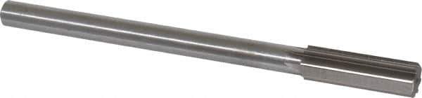 Interstate - 0.709" High Speed Steel Chucking Reamer - Straight Flute, 9/16" Straight Shank, 2-1/4" Flute Length, 9" OAL - Apex Tool & Supply
