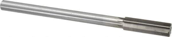 Interstate - 0.723" High Speed Steel Chucking Reamer - Straight Flute, 9/16" Straight Shank, 2-1/4" Flute Length, 9" OAL - Apex Tool & Supply