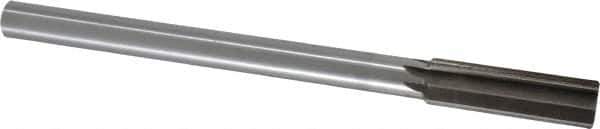 Interstate - 0.753" High Speed Steel Chucking Reamer - Straight Flute, 5/8" Straight Shank, 2-1/2" Flute Length, 9-1/2" OAL - Apex Tool & Supply