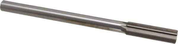 Interstate - 0.762" High Speed Steel Chucking Reamer - Straight Flute, 5/8" Straight Shank, 2-1/2" Flute Length, 9-1/2" OAL - Apex Tool & Supply