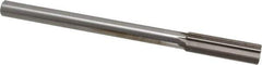 Interstate - 0.762" High Speed Steel Chucking Reamer - Straight Flute, 5/8" Straight Shank, 2-1/2" Flute Length, 9-1/2" OAL - Apex Tool & Supply