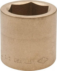 Ampco - 1-1/2", 3/4" Drive, Standard Hand Socket - 6 Points, 2-1/16" OAL, Aluminum Bronze - Apex Tool & Supply