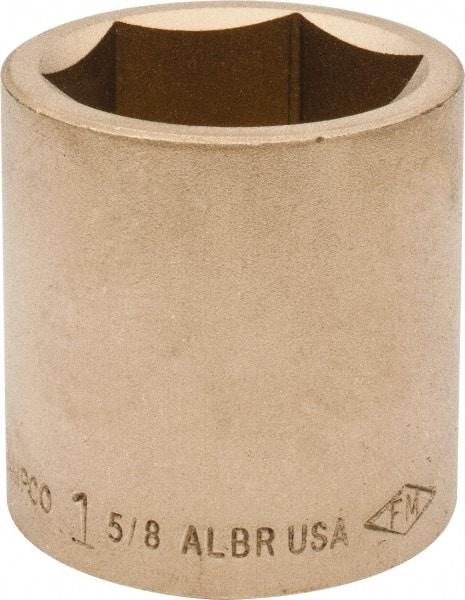 Ampco - 1-5/8", 3/4" Drive, Standard Hand Socket - 6 Points, 2-1/4" OAL, Aluminum Bronze - Apex Tool & Supply