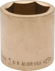 Ampco - 1-5/8", 3/4" Drive, Standard Hand Socket - 6 Points, 2-1/4" OAL, Aluminum Bronze - Apex Tool & Supply