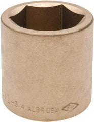 Ampco - 1-3/4", 3/4" Drive, Standard Hand Socket - 6 Points, 2-9/16" OAL, Aluminum Bronze - Apex Tool & Supply