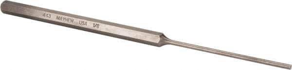 Mayhew - 1/8" Pin Punch - 8" OAL, Steel - Apex Tool & Supply