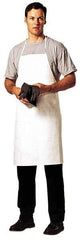 Dupont - 27" Wide x 36" Long x 12 mil Thick Chemical Resistant Bib Apron - Tychem SL, White, Resists Chemicals - Apex Tool & Supply