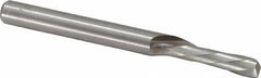 Onsrud - 1/4" Cutting Diam x 3/4" Length of Cut, 1 Flute, Downcut Spiral Router Bit - Uncoated, Right Hand Cut, High Speed Steel, 2-3/4" OAL x 1/4" Shank Diam, Single Edge, 19 to 32° Helix Angle - Apex Tool & Supply