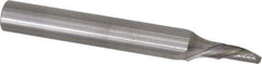 Onsrud - 1/8" Cutting Diam x 1/4" Length of Cut, 1 Flute, Downcut Spiral Router Bit - Uncoated, Right Hand Cut, Solid Carbide, 2" OAL x 1/4" Shank Diam, Single Edge, 22° Helix Angle - Apex Tool & Supply