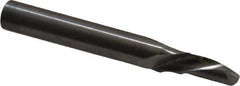 Onsrud - 3/16" Cutting Diam x 3/8" Length of Cut, 1 Flute, Downcut Spiral Router Bit - Uncoated, Right Hand Cut, Solid Carbide, 2" OAL x 1/4" Shank Diam, Single Edge, 22° Helix Angle - Apex Tool & Supply