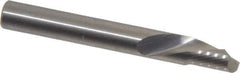 Onsrud - 1/4" Cutting Diam x 3/8" Length of Cut, 1 Flute, Downcut Spiral Router Bit - Uncoated, Right Hand Cut, Solid Carbide, 2" OAL x 1/4" Shank Diam, Single Edge, 22° Helix Angle - Apex Tool & Supply