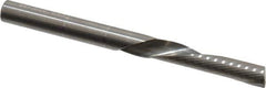 Onsrud - 1/4" Cutting Diam x 1-1/4" Length of Cut, 1 Flute, Downcut Spiral Router Bit - Uncoated, Right Hand Cut, Solid Carbide, 3" OAL x 1/4" Shank Diam, Single Edge, 22° Helix Angle - Apex Tool & Supply