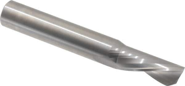 Onsrud - 1/2" Cutting Diam x 1-1/8" Length of Cut, 1 Flute, Downcut Spiral Router Bit - Uncoated, Right Hand Cut, Solid Carbide, 3-1/2" OAL x 1/2" Shank Diam, Single Edge, 22° Helix Angle - Apex Tool & Supply
