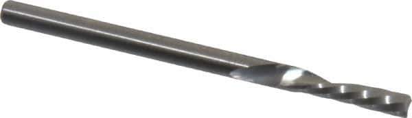 Onsrud - 1/8" Cutting Diam x 1/2" Length of Cut, 1 Flute, Downcut Spiral Router Bit - Uncoated, Right Hand Cut, Solid Carbide, 2" OAL x 1/8" Shank Diam, Single Edge, 21° Helix Angle - Apex Tool & Supply