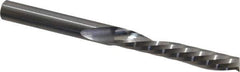 Onsrud - 1/4" Cutting Diam x 1-1/2" Length of Cut, 1 Flute, Downcut Spiral Router Bit - Uncoated, Right Hand Cut, Solid Carbide, 3" OAL x 1/4" Shank Diam, Single Edge, 21° Helix Angle - Apex Tool & Supply