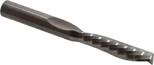 Onsrud - 3/8" Cutting Diam x 1-5/8" Length of Cut, 1 Flute, Downcut Spiral Router Bit - Uncoated, Right Hand Cut, Solid Carbide, 3-1/2" OAL x 3/8" Shank Diam, Single Edge - Apex Tool & Supply