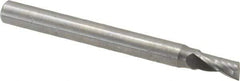 Onsrud - 5/32" Cutting Diam x 5/16" Length of Cut, 1 Flute, Upcut Spiral Router Bit - Uncoated, Right Hand Cut, Solid Carbide, 2" OAL x 3/16" Shank Diam, Single Edge, 22° Helix Angle - Apex Tool & Supply