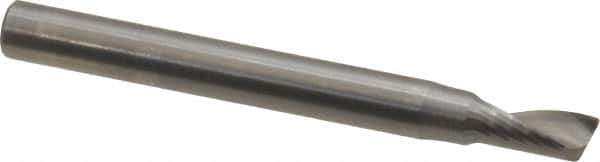 Onsrud - 7/32" Cutting Diam x 7/16" Length of Cut, 1 Flute, Upcut Spiral Router Bit - Uncoated, Right Hand Cut, Solid Carbide, 2-1/2" OAL x 1/4" Shank Diam, Single Edge, 22° Helix Angle - Apex Tool & Supply