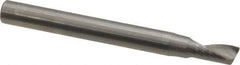 Onsrud - 7/32" Cutting Diam x 7/16" Length of Cut, 1 Flute, Upcut Spiral Router Bit - Uncoated, Right Hand Cut, Solid Carbide, 2-1/2" OAL x 1/4" Shank Diam, Single Edge, 22° Helix Angle - Apex Tool & Supply