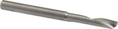 Onsrud - 1/4" Cutting Diam x 1-1/4" Length of Cut, 1 Flute, Upcut Spiral Router Bit - Uncoated, Right Hand Cut, Solid Carbide, 3" OAL x 1/4" Shank Diam, Single Edge, 22° Helix Angle - Apex Tool & Supply