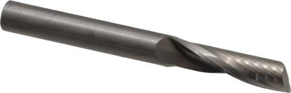 Onsrud - 3/8" Cutting Diam x 1-3/8" Length of Cut, 1 Flute, Upcut Spiral Router Bit - Uncoated, Right Hand Cut, Solid Carbide, 3-1/2" OAL x 3/8" Shank Diam, Single Edge, 22° Helix Angle - Apex Tool & Supply