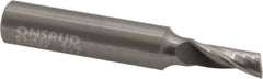 Onsrud - 5/16" Cutting Diam x 3/4" Length of Cut, 1 Flute, Upcut Spiral Router Bit - Uncoated, Right Hand Cut, Solid Carbide, 3" OAL x 1/2" Shank Diam, Single Edge, 22° Helix Angle - Apex Tool & Supply