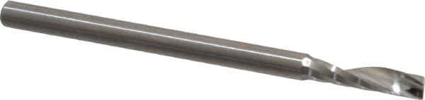 Onsrud - 1/8" Cutting Diam x 1/2" Length of Cut, 1 Flute, Upcut Spiral Router Bit - Uncoated, Right Hand Cut, Solid Carbide, 2" OAL x 1/8" Shank Diam, Single Edge, 21° Helix Angle - Apex Tool & Supply