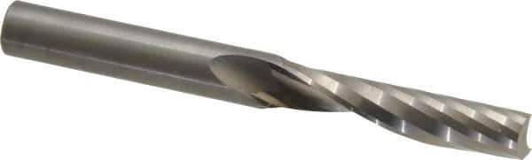 Onsrud - 3/8" Cutting Diam x 1-5/8" Length of Cut, 1 Flute, Upcut Spiral Router Bit - Uncoated, Right Hand Cut, Solid Carbide, 3-1/2" OAL x 3/8" Shank Diam, Single Edge, 21° Helix Angle - Apex Tool & Supply