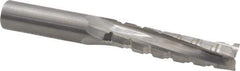 Onsrud - 1/2" Cutting Diam x 2-1/8" Length of Cut, 3 Flute, Upcut Spiral Router Bit - Uncoated, Right Hand Cut, Solid Carbide, 4" OAL x 1/2" Shank Diam, Three Edge, 10° Helix Angle - Apex Tool & Supply