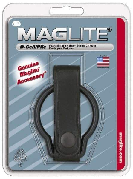 Mag-Lite - Leather Belt Holster - Black, Compatible with Maglite D Batteries - Apex Tool & Supply