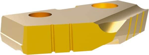 Allied Machine and Engineering - 1-19/32" Diam x 1/4" Thick, Seat Code 3, 144° Included Angle Spade Drill Insert - TiN Coated, Cobalt, Grade Super Cobalt, Series T-A - Apex Tool & Supply