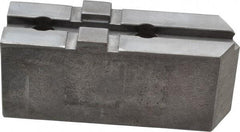 H & R Manufacturing - Tongue & Groove Attachment, Square Soft Lathe Chuck Jaw - Steel, 1-3/4" Btw Mount Hole Ctrs, 3-15/16" Long x 1-1/4" Wide x 1-5/8" High, 5/16" Groove - Apex Tool & Supply
