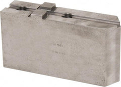 H & R Manufacturing - Tongue & Groove Attachment, Square Soft Lathe Chuck Jaw - Steel, 3" Btw Mount Hole Ctrs, 7-1/4" Long x 2" Wide x 3-13/16" High, 1/2" Groove - Apex Tool & Supply